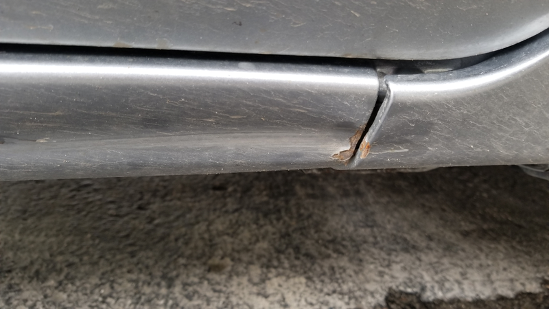 Passenger side rocker panel.